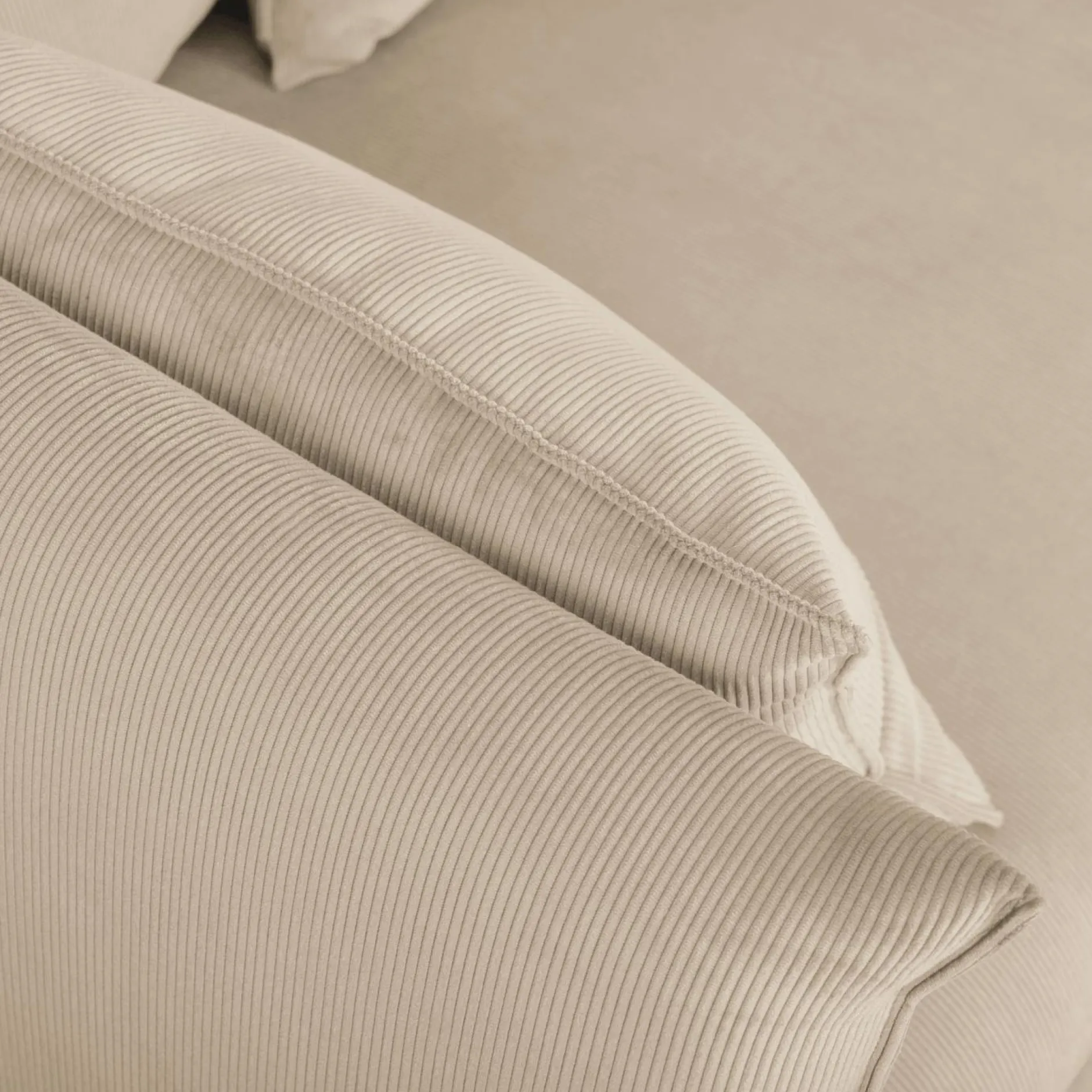 Canapés Droits|Canapés Fixes>Camif Canapé velours côtelé Orion - - 4 places Beige