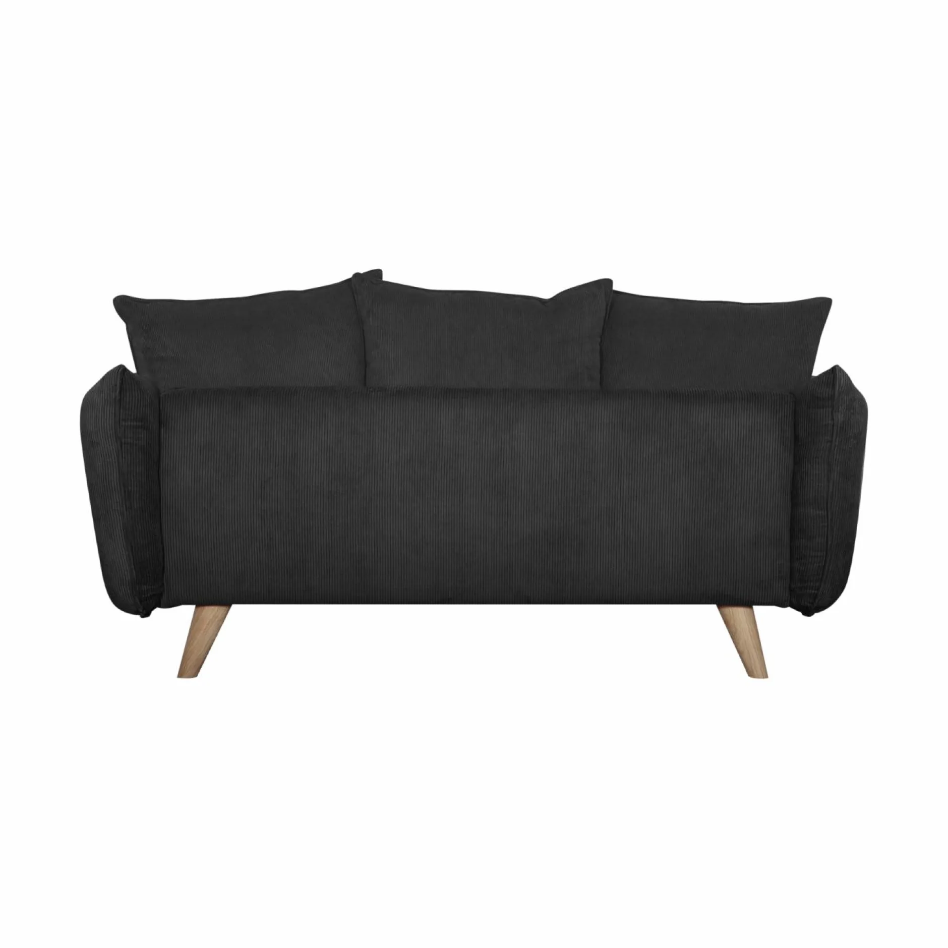 Canapés Droits|Canapés Fixes>Camif Canapé velours côtelé Orion - - 2 places Anthracite