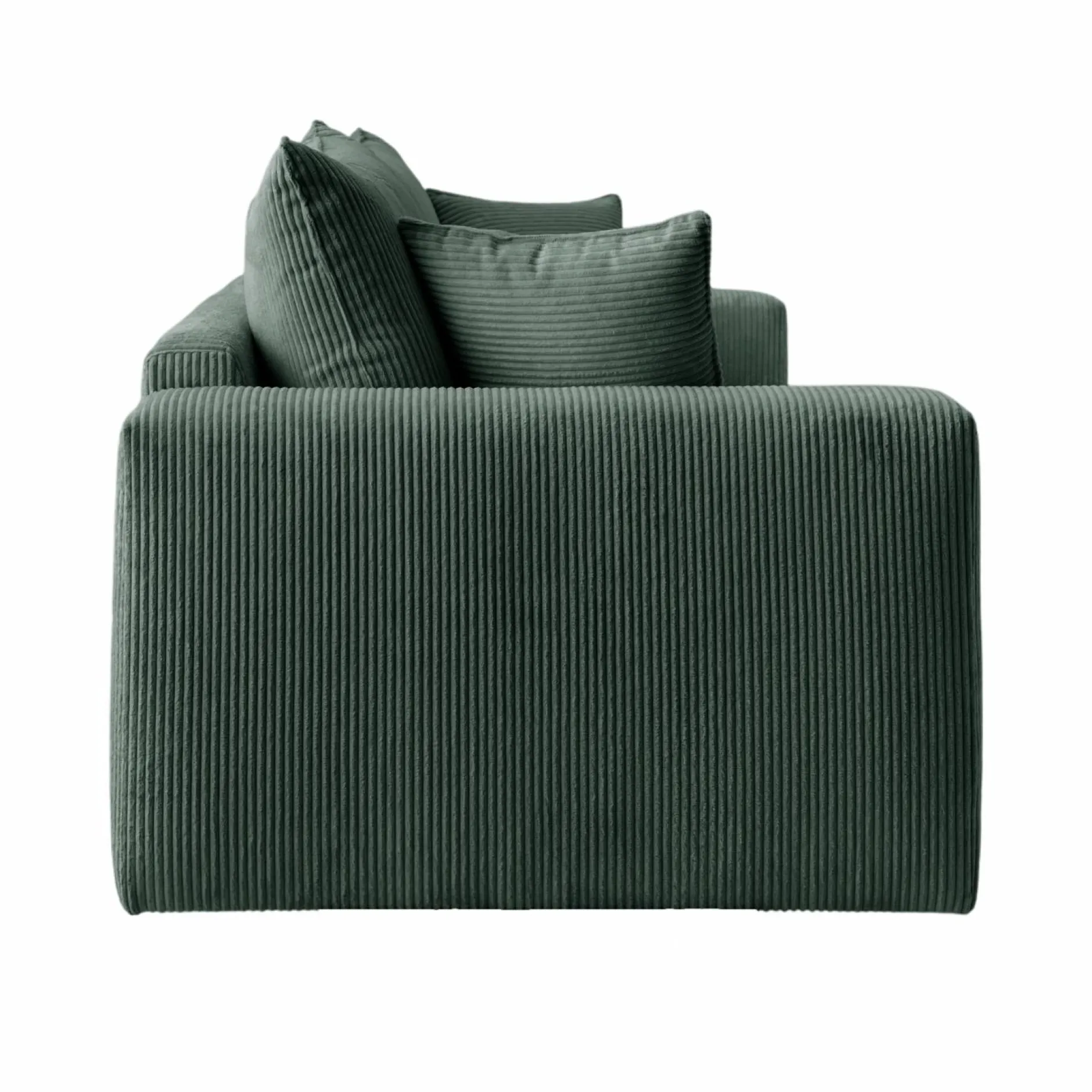 Canapés Droits|Canapés Fixes>Camif Canapé velours côtelé Otto - - 3 places Vert