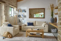 Canapés Fixes|Canapés Droits>Camif Canapé velours côtelé Otto - - 2 places Beige