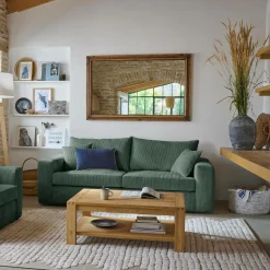 Canapés Fixes|Canapés Droits>Camif Canapé velours côtelé Otto - - 2 places Vert