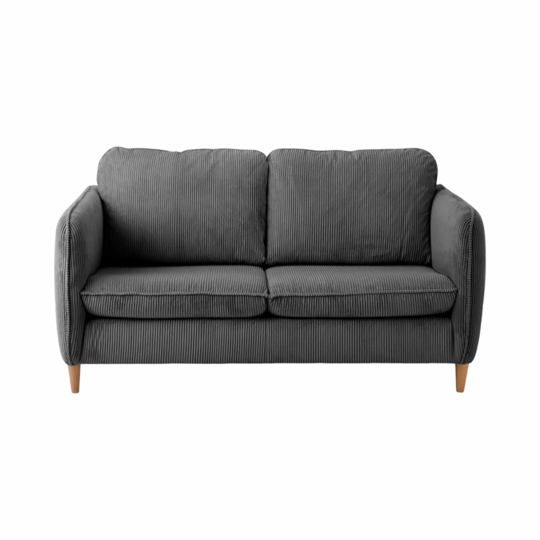 Canapés Fixes>Camif Canapé velours côtelé Portimo - - 2 places Gris