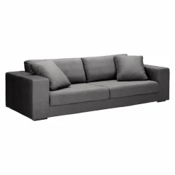 Canapés Droits|Canapés Fixes>Camif Canapé velours Maé - - 5 places Gris