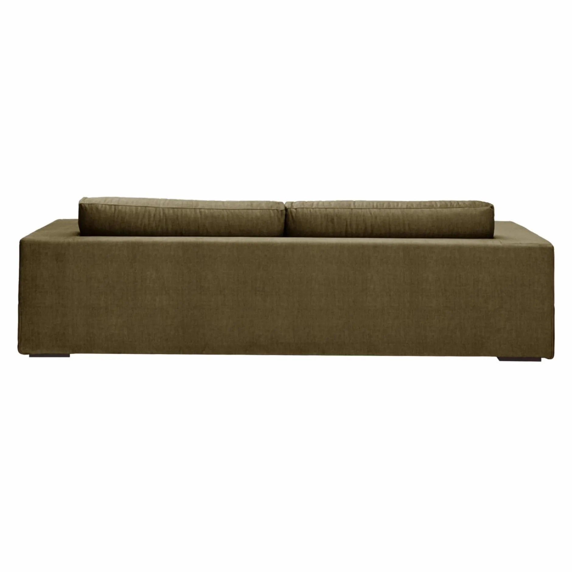 Canapés Droits|Canapés Fixes>Camif Canapé velours Maé - - 5 places Olive