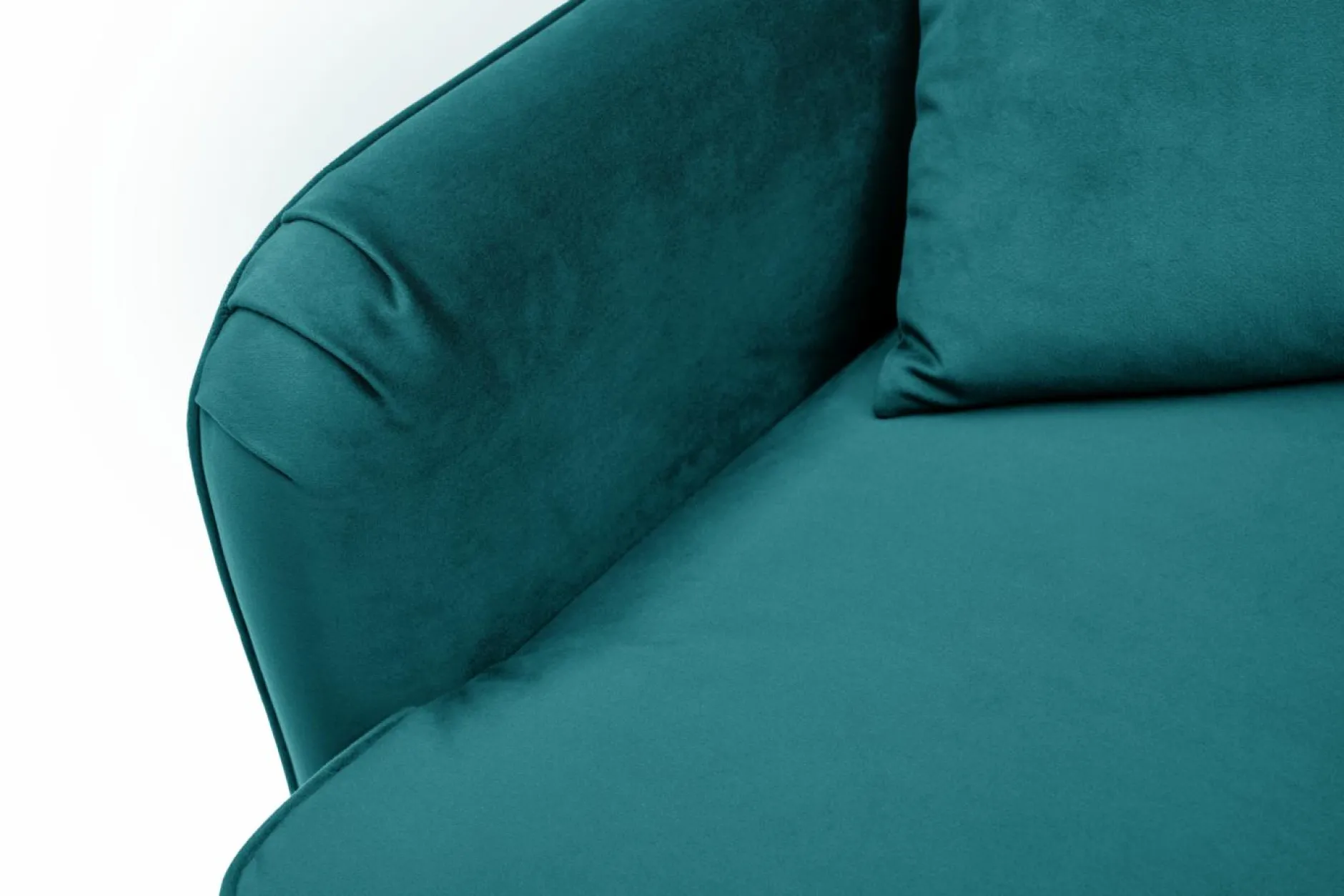 Canapés Droits|Canapés Fixes>Camif Canapé velours Olie - - 2 places Bleu paon