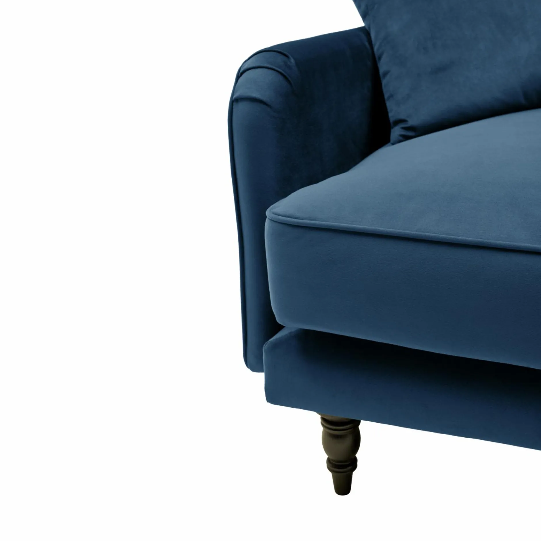 Canapés Droits|Canapés Fixes>Camif Canapé velours Olie - - 2 places Bleu