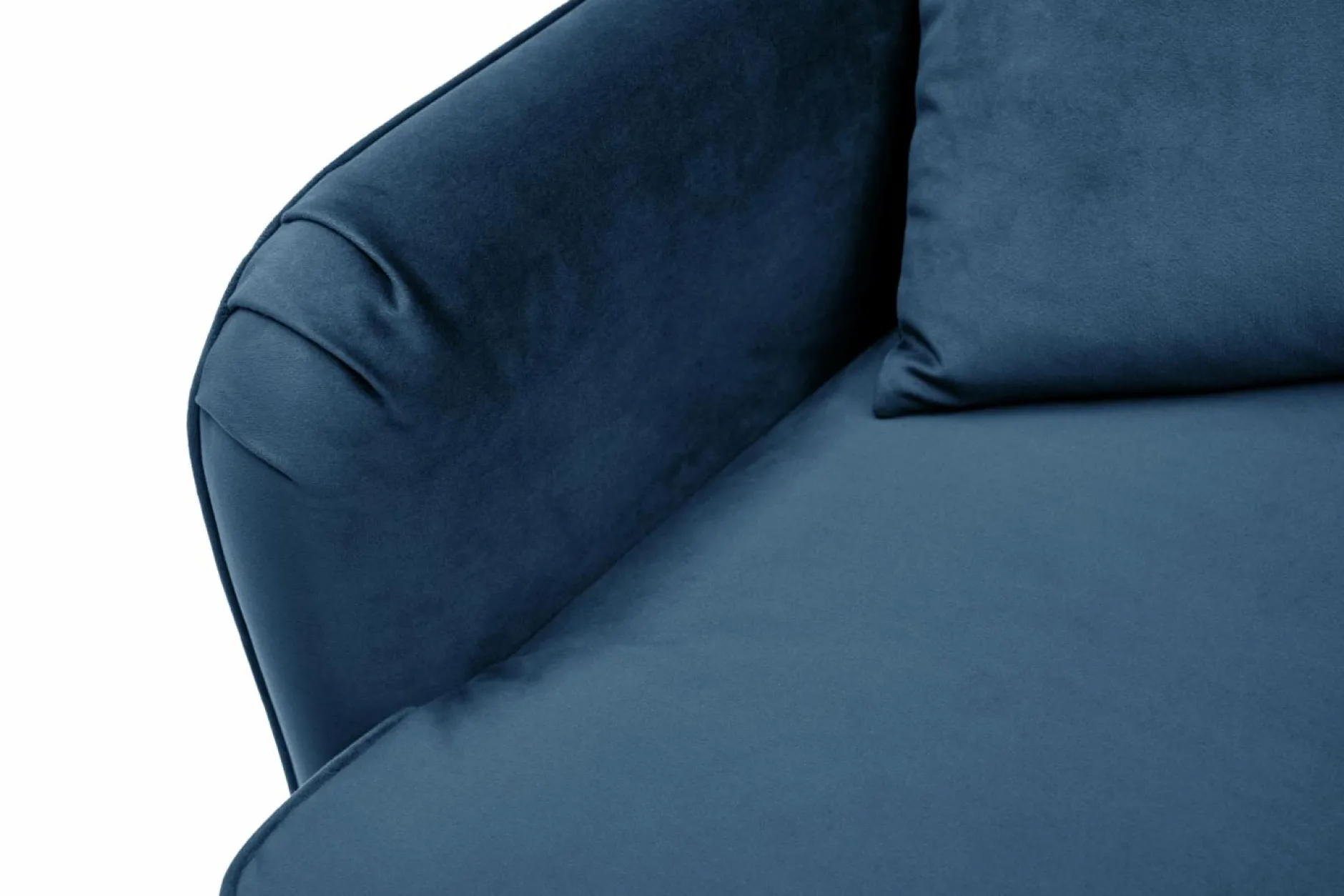 Canapés Droits|Canapés Fixes>Camif Canapé velours Olie - - 2 places Bleu