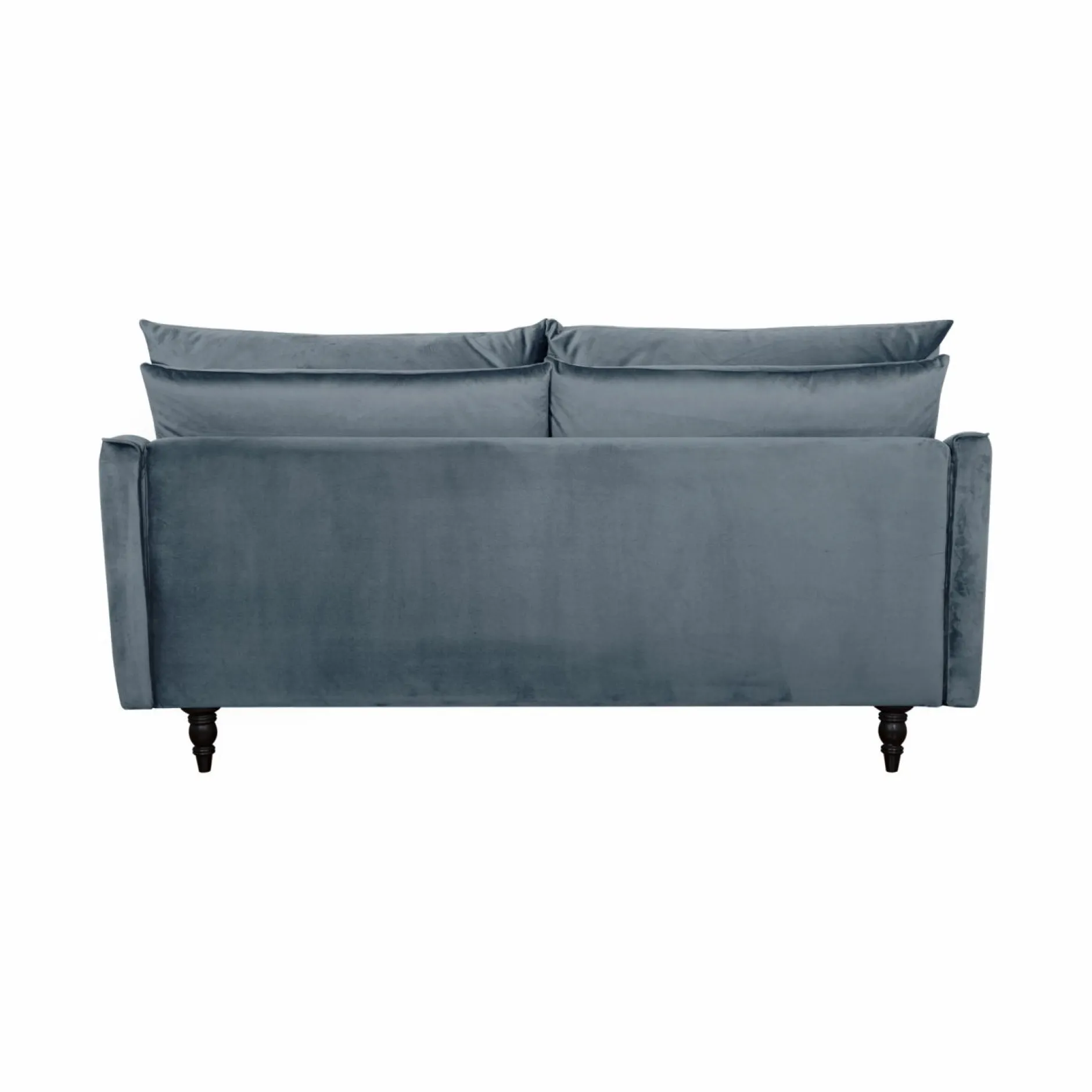 Canapés Droits|Canapés Fixes>Camif Canapé velours Olie - - 3 places Bleu gris