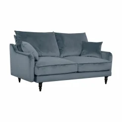 Canapés Droits|Canapés Fixes>Camif Canapé velours Olie - - 2 places Bleu gris