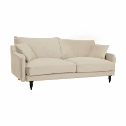 Canapés Droits|Canapés Fixes>Camif Canapé velours Olie - - 4 places Ecru