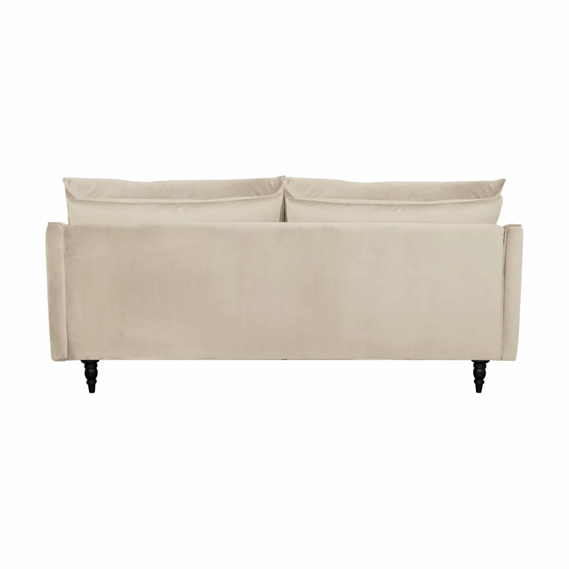 Canapés Droits|Canapés Fixes>Camif Canapé velours Olie - - 4 places Ecru