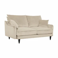 Canapés Droits|Canapés Fixes>Camif Canapé velours Olie - - 2 places Ecru