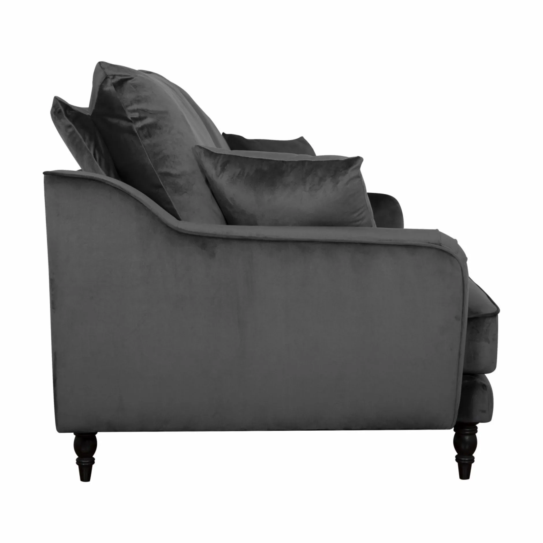 Canapés Droits|Canapés Fixes>Camif Canapé velours Olie - - 2 places Gris