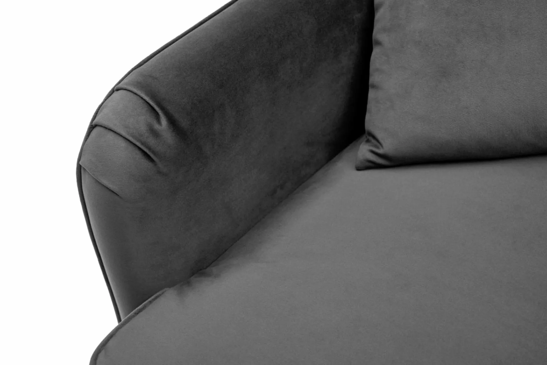 Canapés Droits|Canapés Fixes>Camif Canapé velours Olie - - 2 places Gris