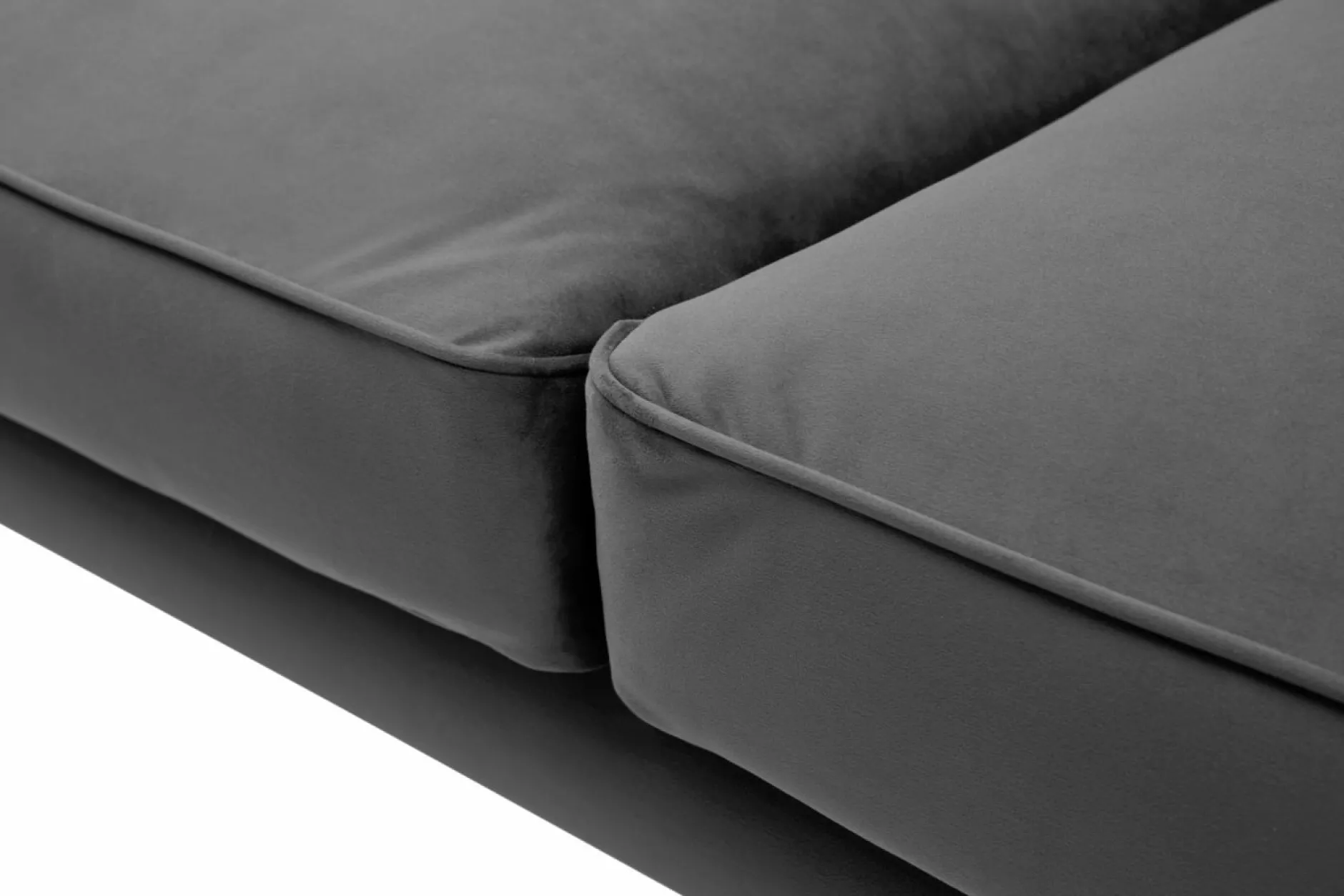 Canapés Droits|Canapés Fixes>Camif Canapé velours Olie - - 2 places Gris