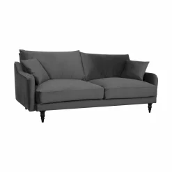 Canapés Droits|Canapés Fixes>Camif Canapé velours Olie - - 4 places Gris