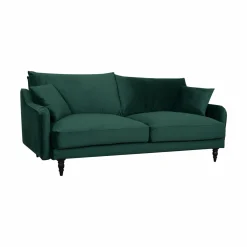 Canapés Droits|Canapés Fixes>Camif Canapé velours Olie - - 4 places Vert Forêt