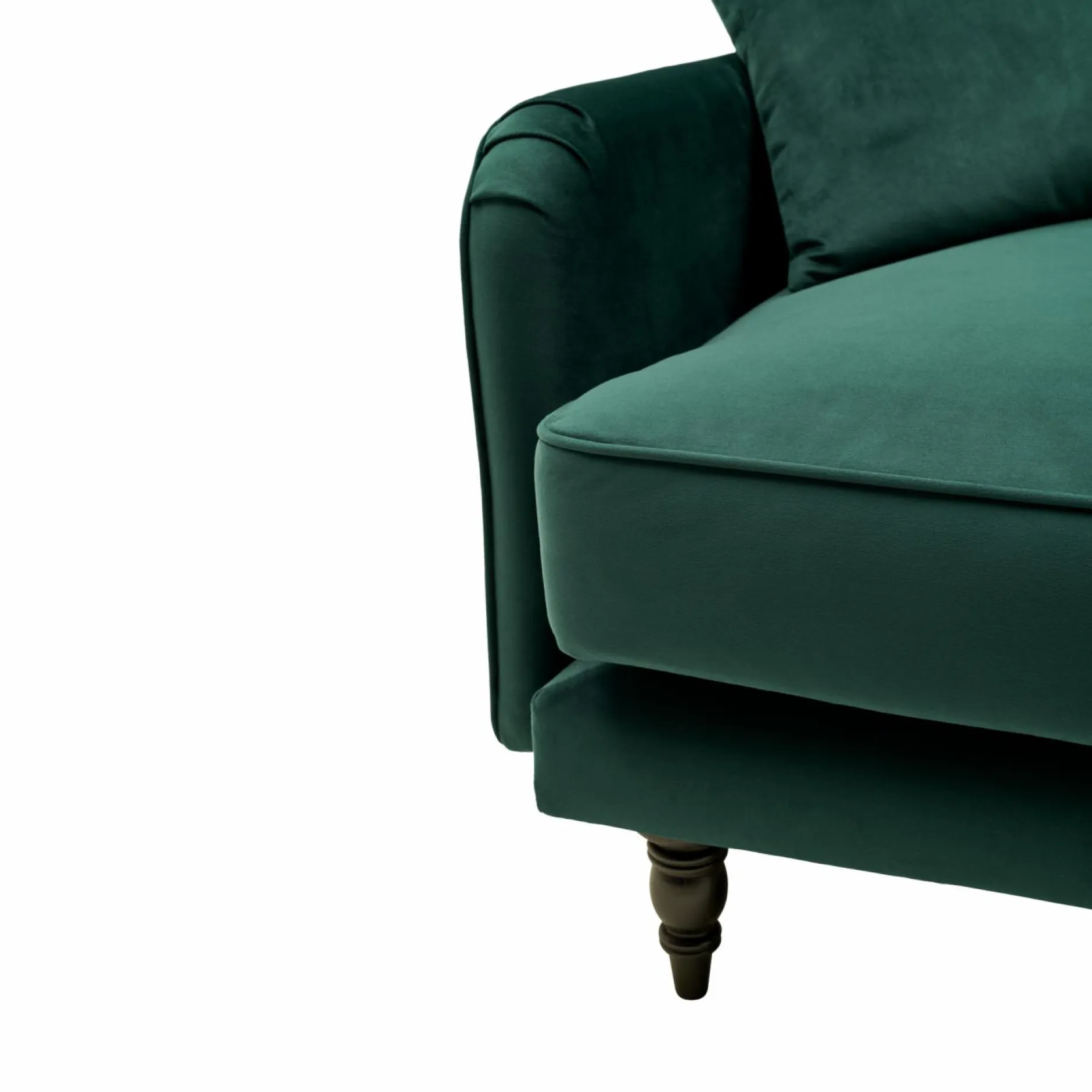 Canapés Droits|Canapés Fixes>Camif Canapé velours Olie - - 2 places Vert Forêt