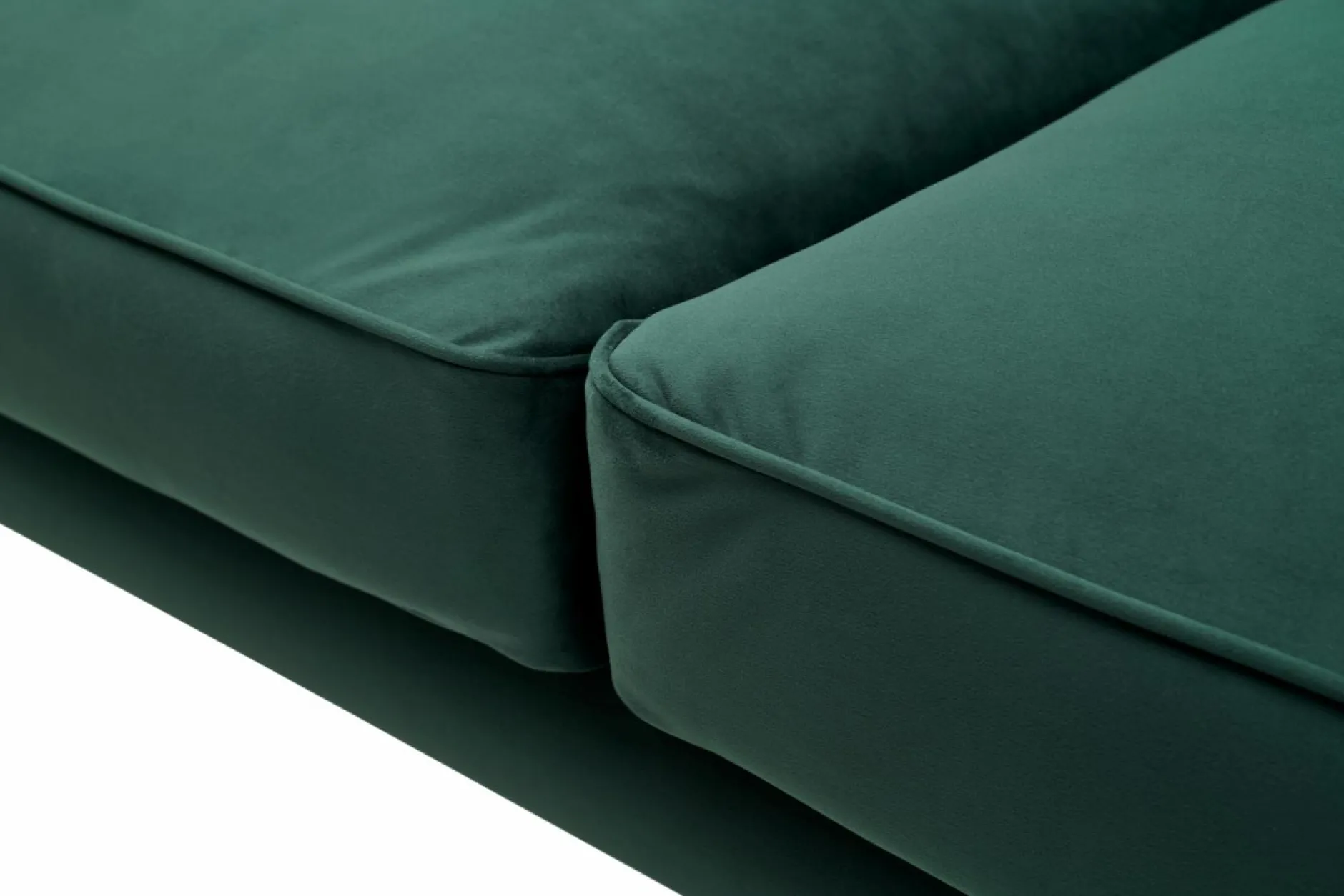 Canapés Droits|Canapés Fixes>Camif Canapé velours Olie - - 2 places Vert Forêt