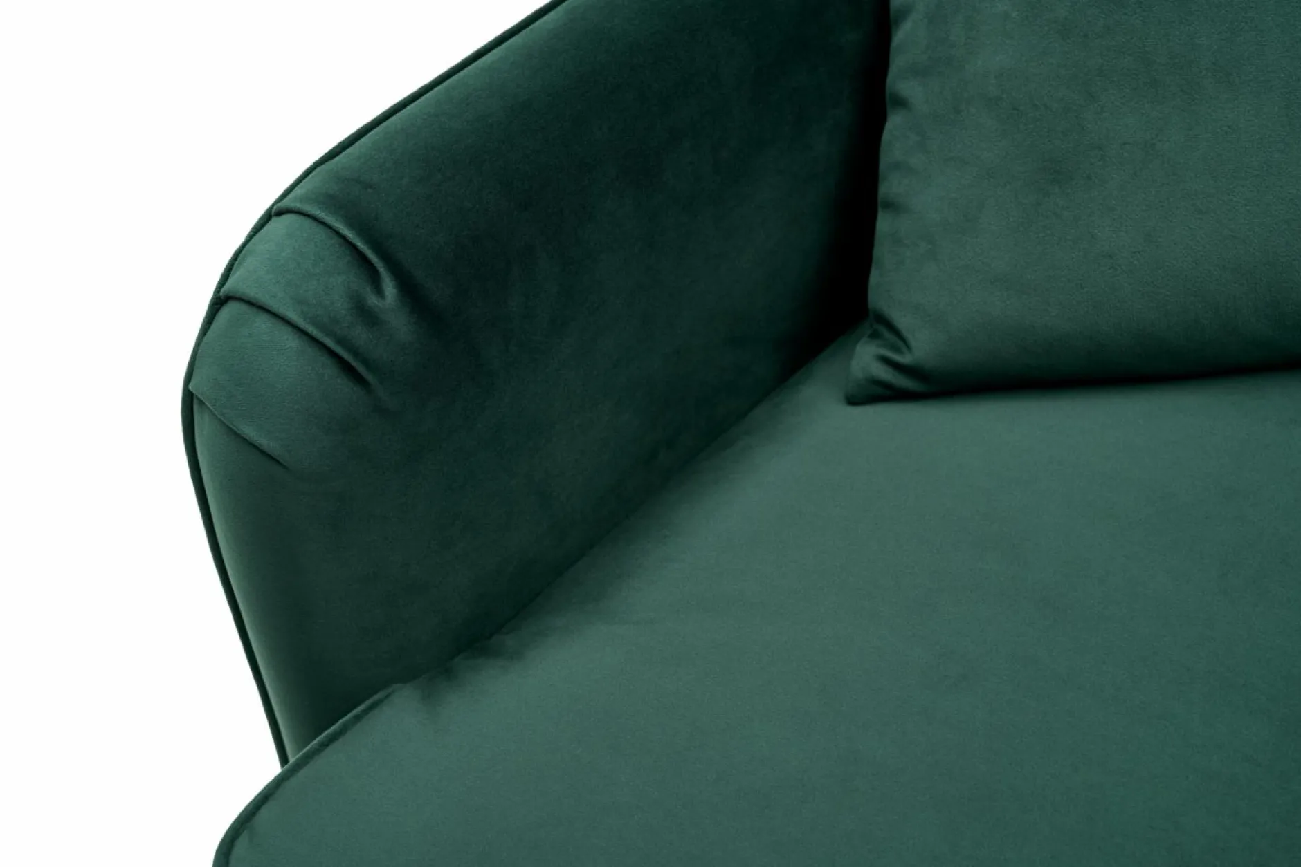 Canapés Fixes|Canapés Droits>Camif Canapé velours Olie - - 3 places Vert Forêt