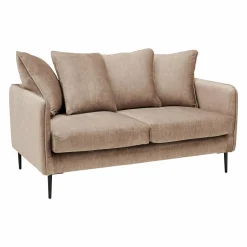 Canapés Fixes>Camif Canapé velours Olympe - - 2 places Beige