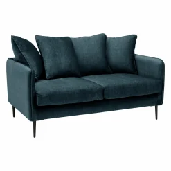 Canapés Fixes>Camif Canapé velours Olympe - - 2 places Bleu Marine