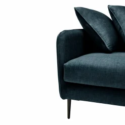 Canapés Fixes></noscript>Camif Canapé velours Olympe - - 2 places Bleu Marine