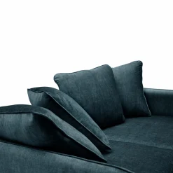 Canapés Fixes></noscript>Camif Canapé velours Olympe - - 2 places Bleu Marine