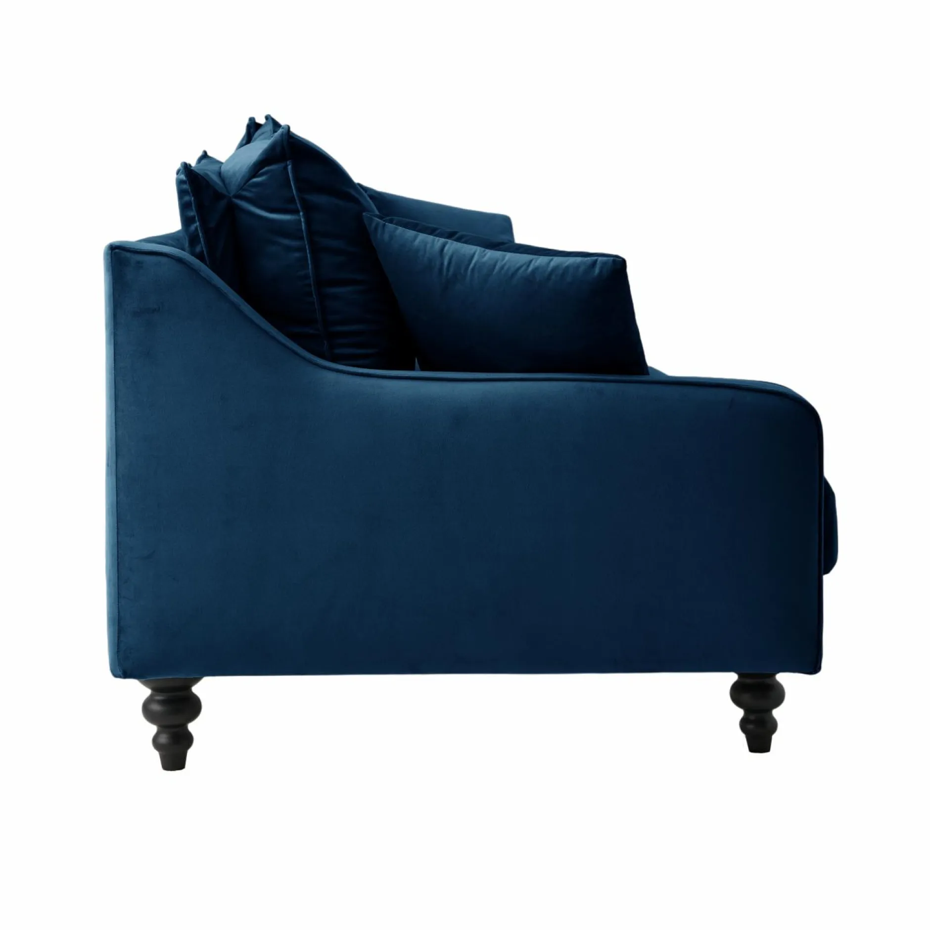 Canapés Fixes>Camif Canapé velours Orso - - 3 places Bleu