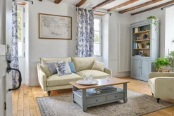 Canapés Fixes>Camif Canapé velours Orso - - 2 places Ecru