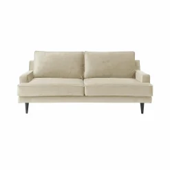 Canapés Fixes>Camif Canapé velours Oscar - - 2 places Ecru