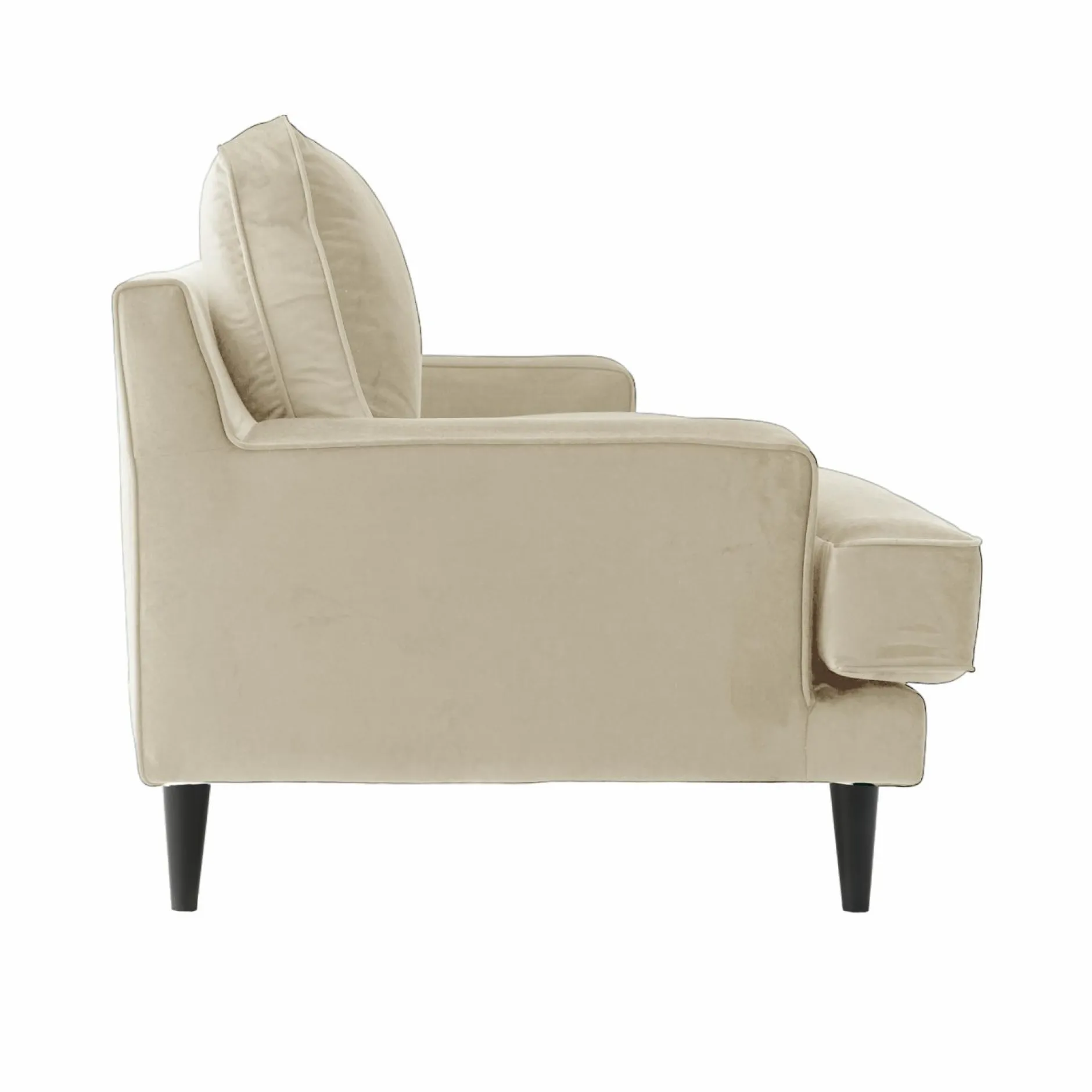 Canapés Fixes>Camif Canapé velours Oscar - - 2 places Ecru