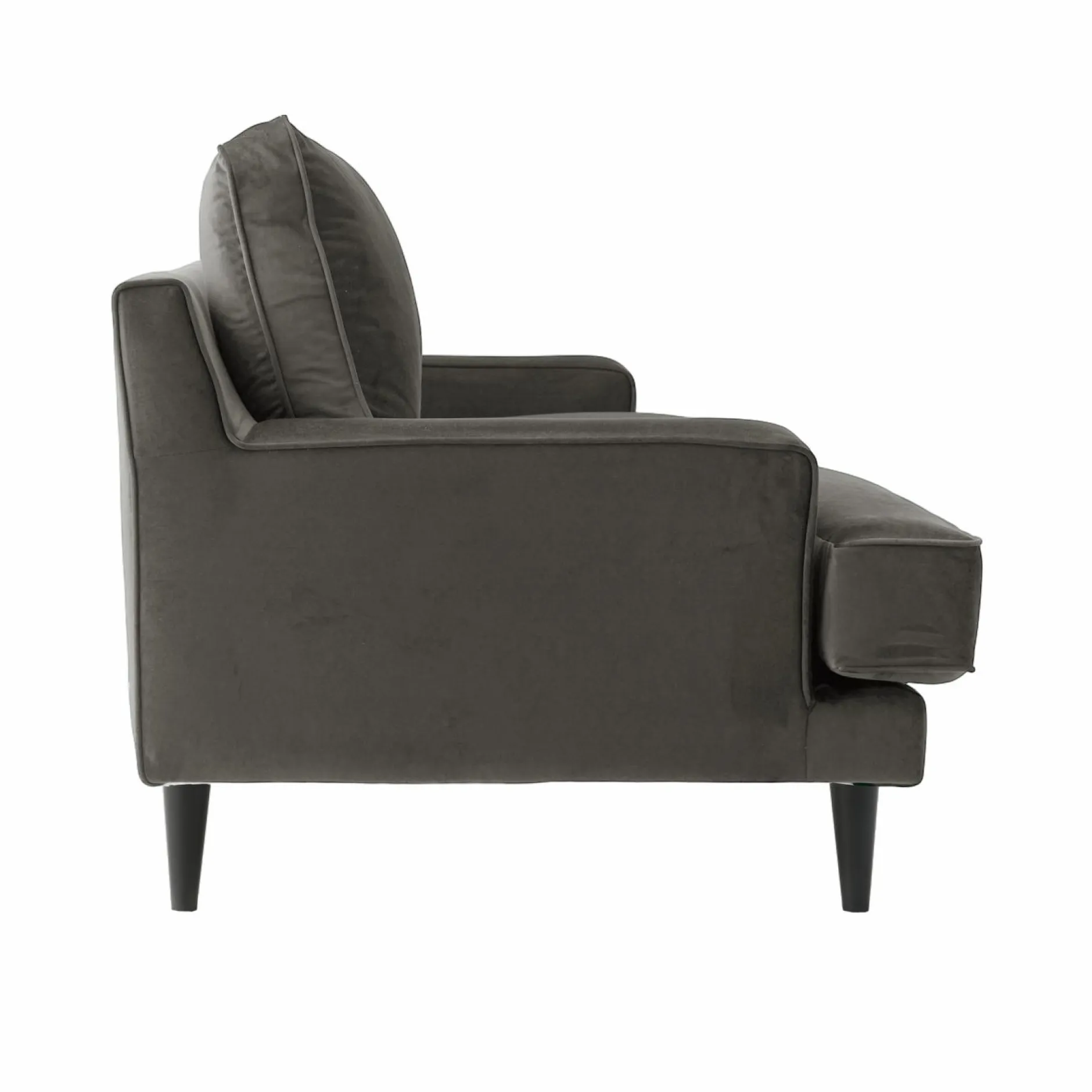 Canapés Fixes>Camif Canapé velours Oscar - - 2 places Gris Clair