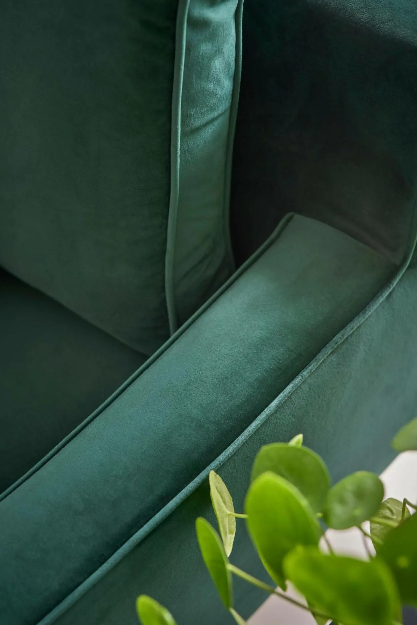 Canapés Fixes>Camif Canapé velours Oscar - - 3 places Vert Emeraude