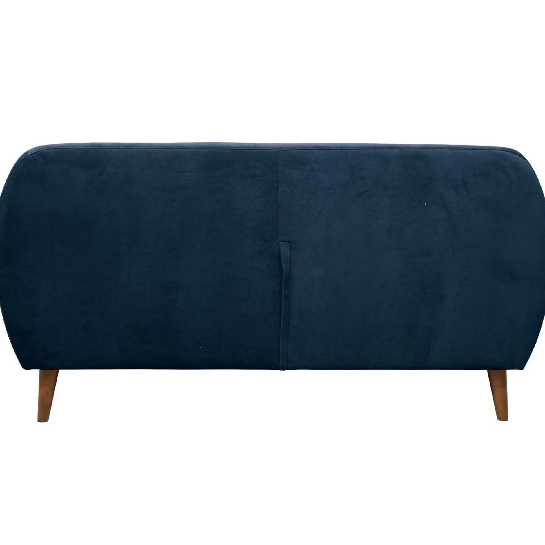 Canapés Fixes|Canapés Droits>Camif Canapé velours Paimpol - - 3 places Bleu Nuit