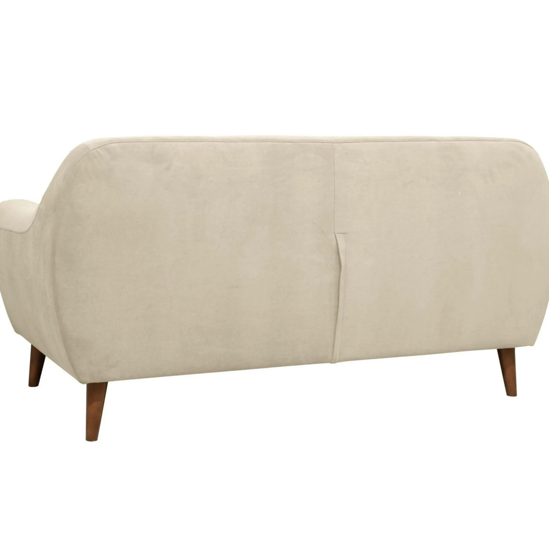 Canapés Droits|Canapés Fixes>Camif Canapé velours Paimpol - - 2 places Crème