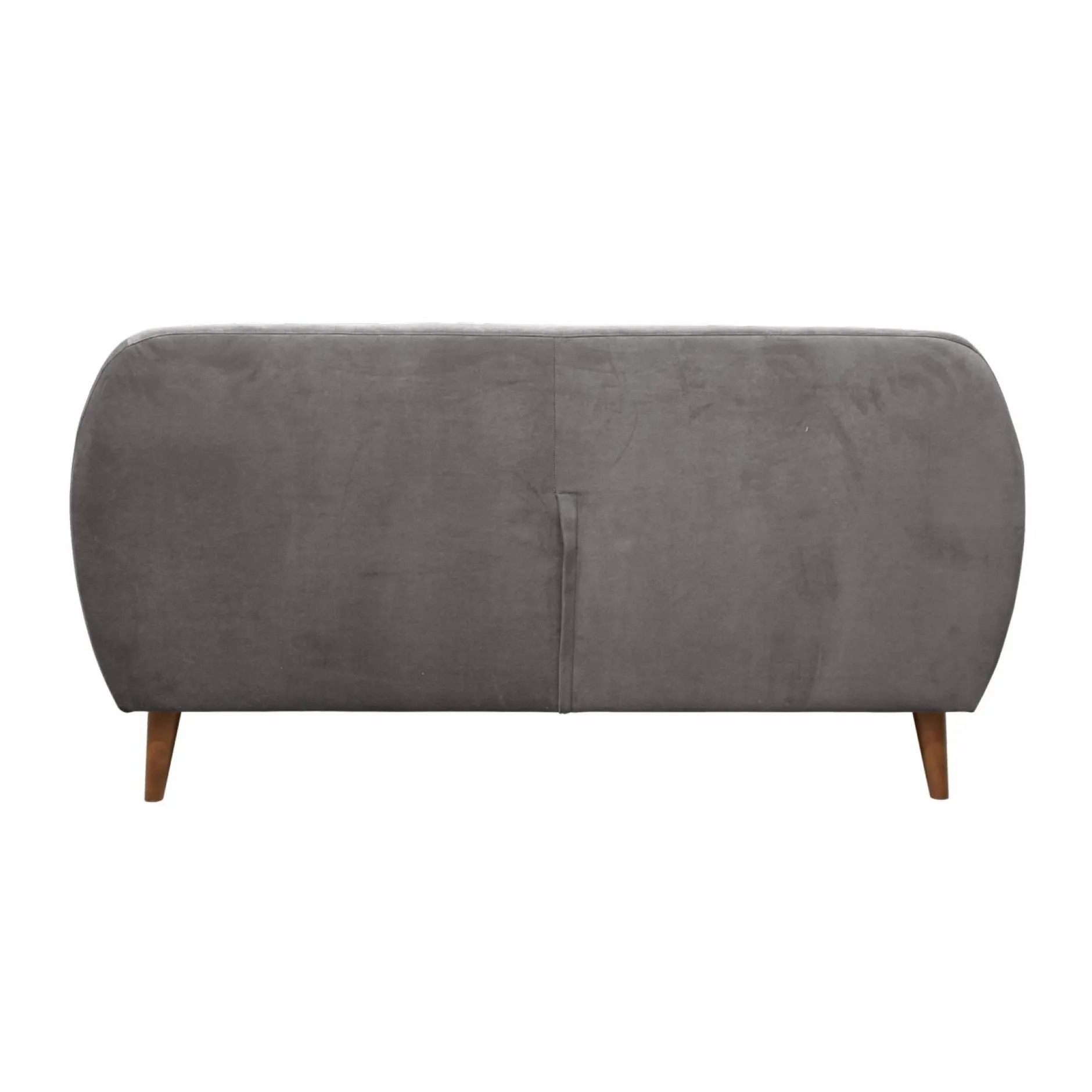 Canapés Droits|Canapés Fixes>Camif Canapé velours Paimpol - - 2 places Gris Clair