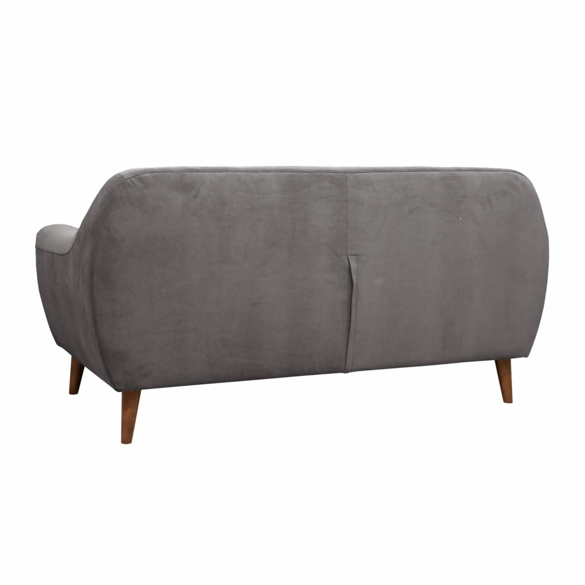 Canapés Droits|Canapés Fixes>Camif Canapé velours Paimpol - - 2 places Gris Clair