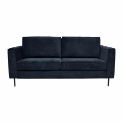 Canapés Droits|Canapés Fixes>Camif Canapé velours Pietra - Bleu Nocturne