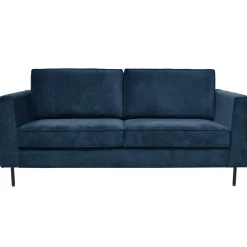 Canapés Fixes|Canapés Droits>Camif Canapé velours Pietra - Bleu Nuit