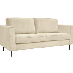 Canapés Droits|Canapés Fixes>Camif Canapé velours Pietra - Crème