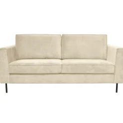 Canapés Droits|Canapés Fixes>Camif Canapé velours Pietra - Crème
