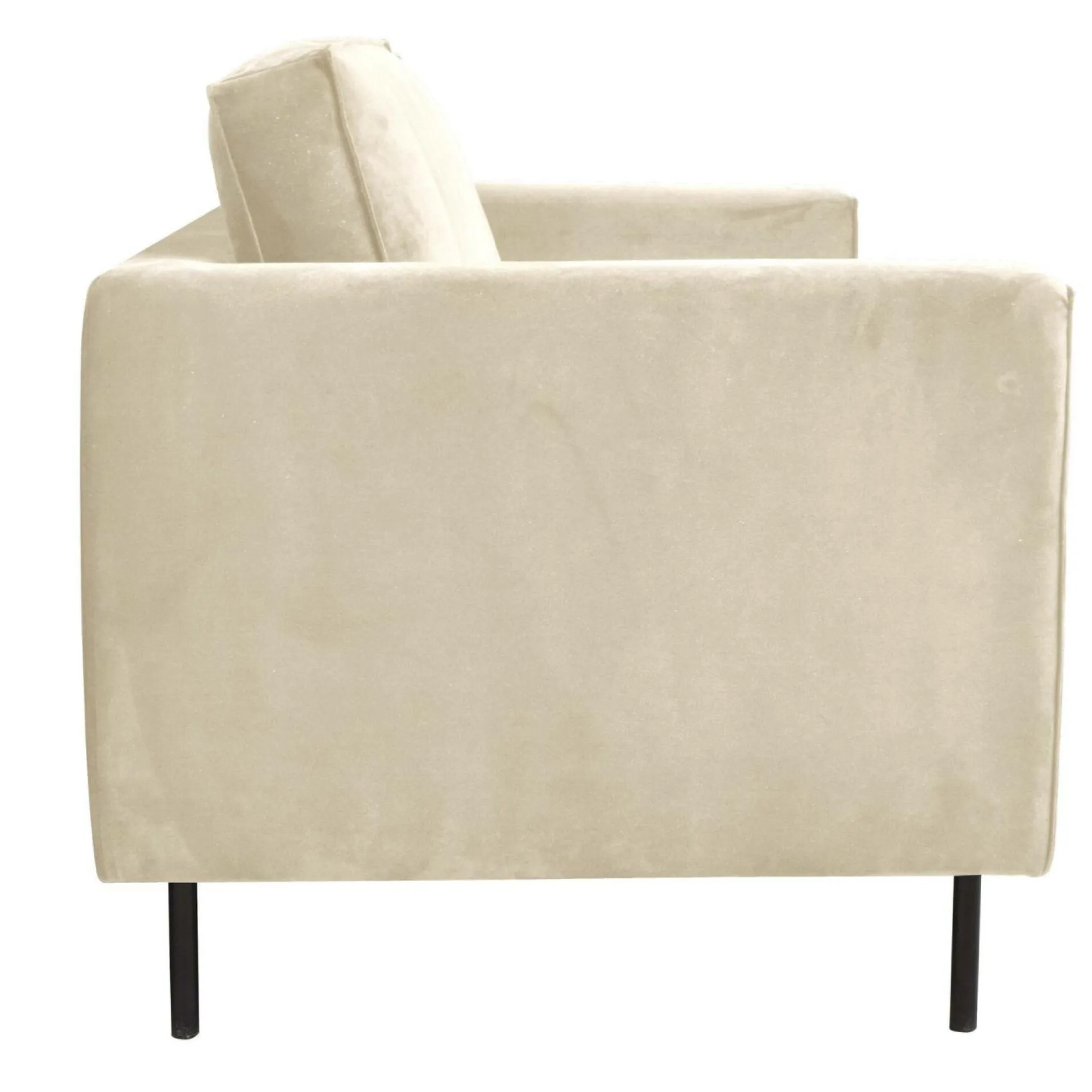 Canapés Droits|Canapés Fixes>Camif Canapé velours Pietra - Crème