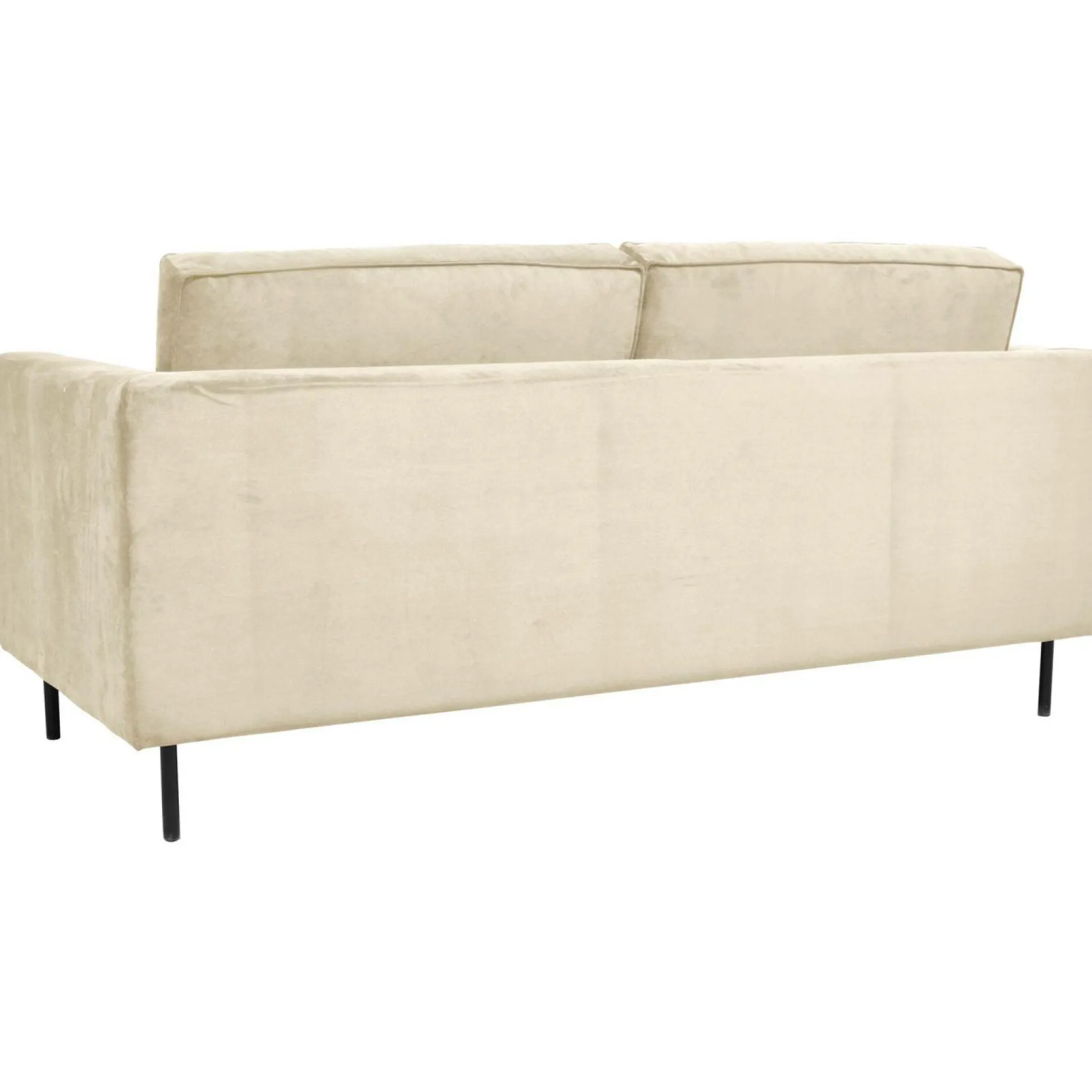 Canapés Droits|Canapés Fixes>Camif Canapé velours Pietra - Crème