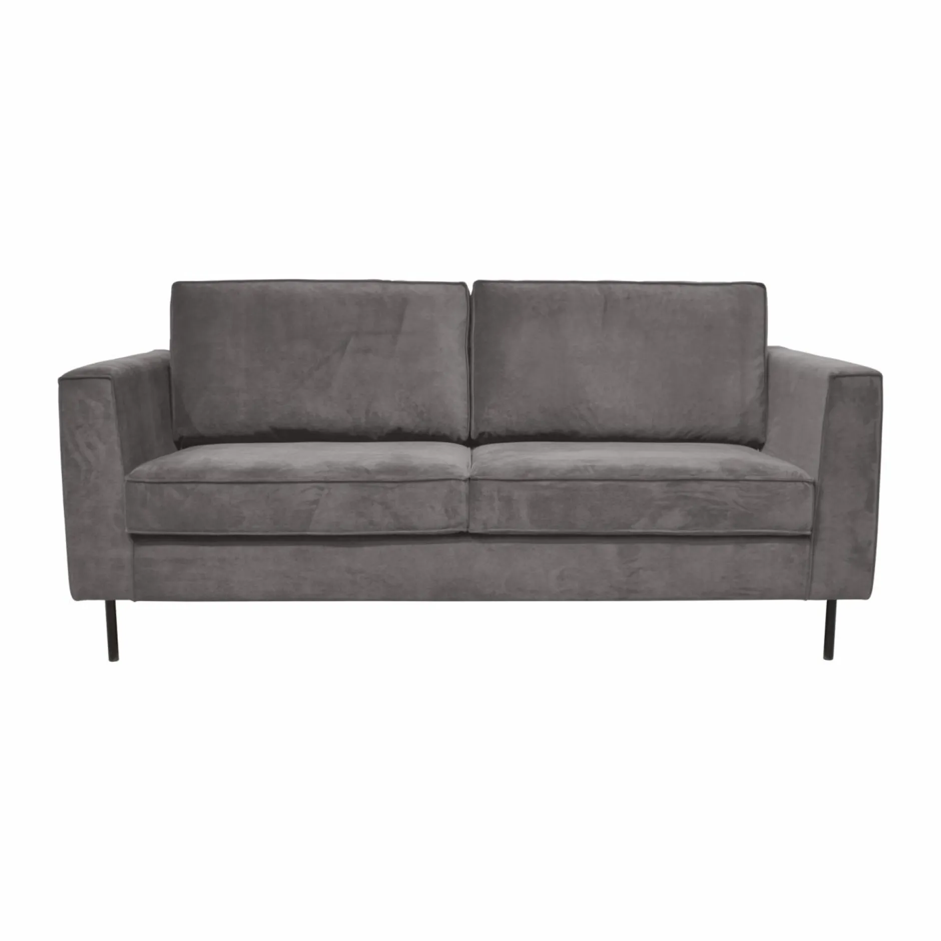 Canapés Droits|Canapés Fixes>Camif Canapé velours Pietra - Gris Clair