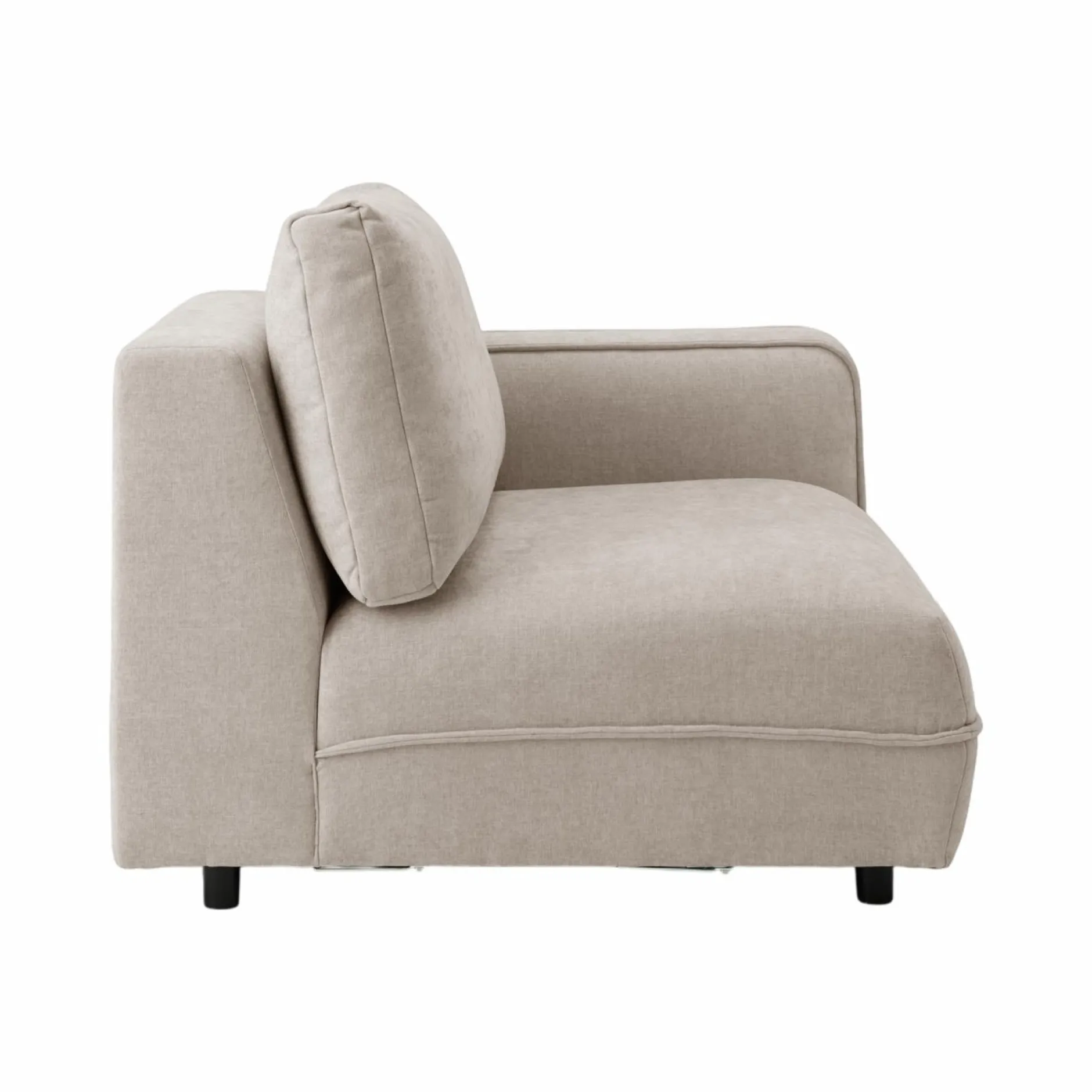 Canapés Modulables>Camif Chauffeuse avec accoudoir pour canapé modulable tissu Solenn - - Canapé angle droit Ecru