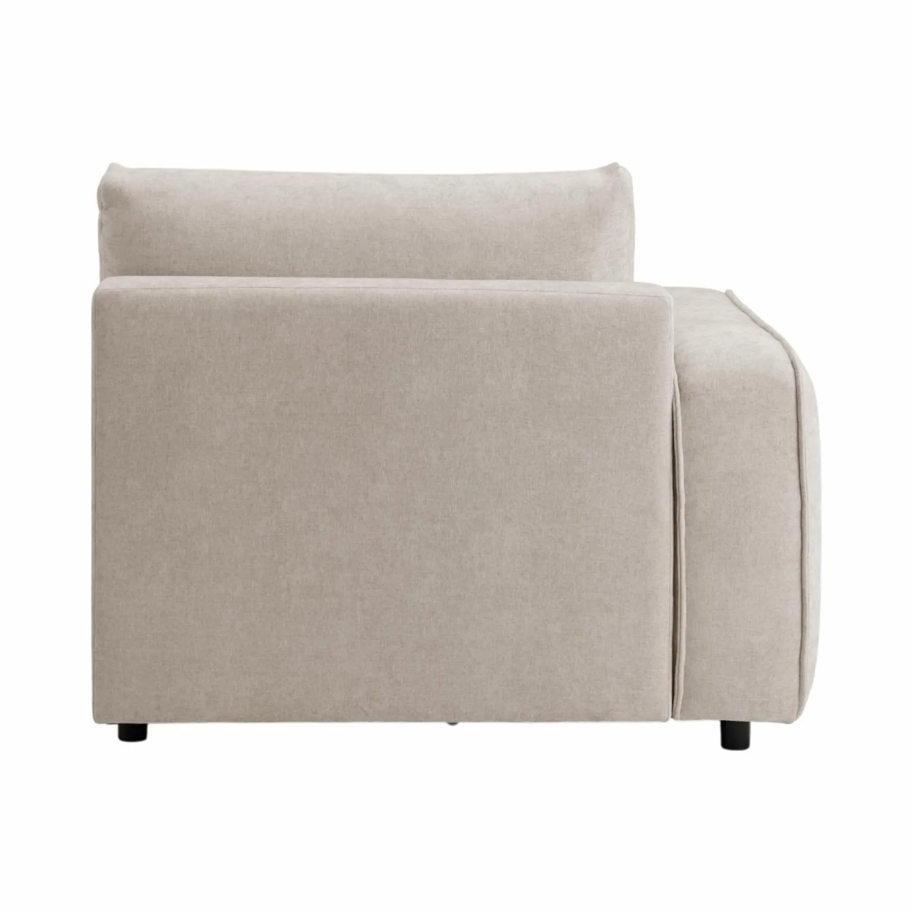 Canapés Modulables>Camif Chauffeuse avec accoudoir pour canapé modulable tissu Solenn - - Canapé angle droit Ecru