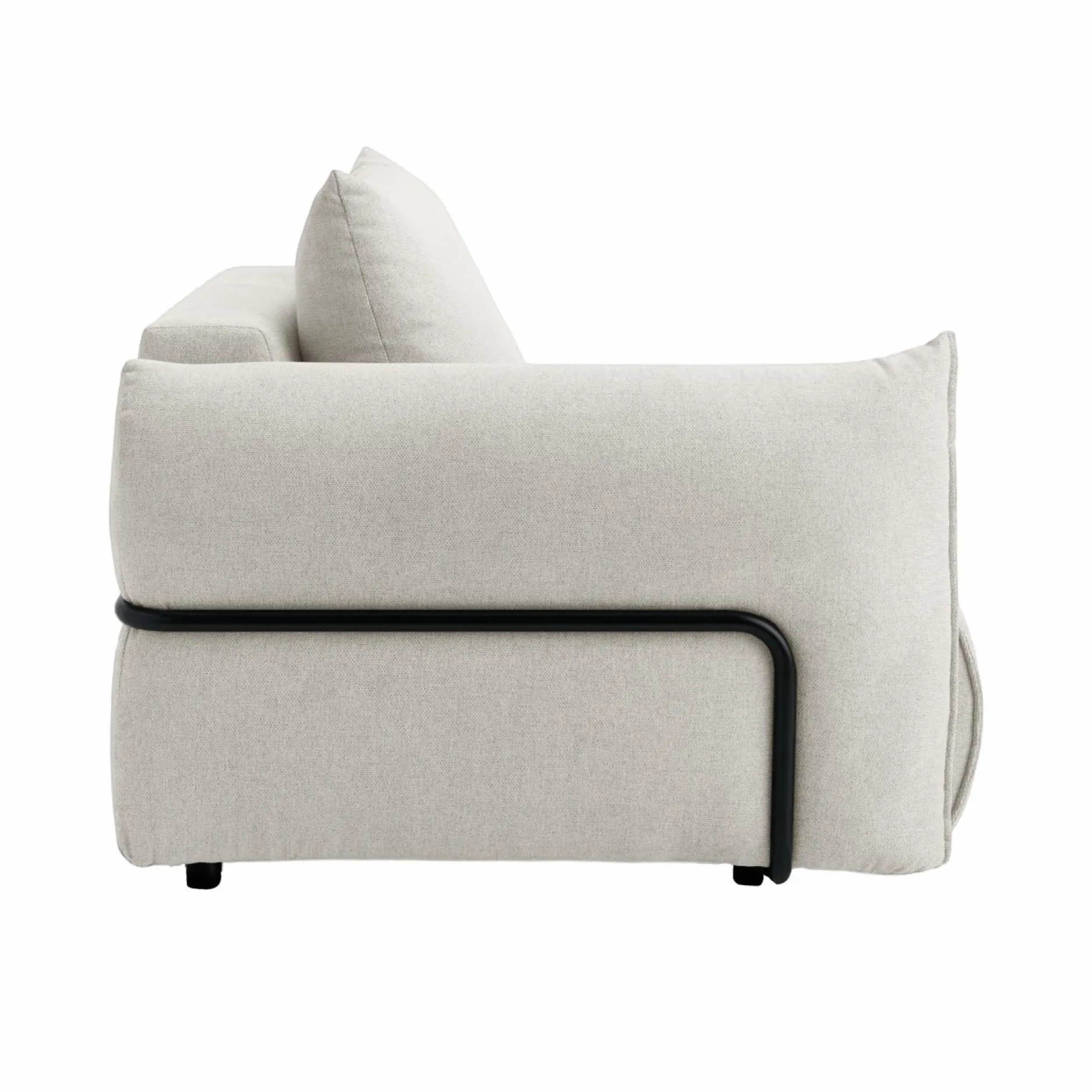 Canapés Modulables>Camif Chauffeuse avec accoudoir pour canapé modulable tissu Solal - - Gauche Beige