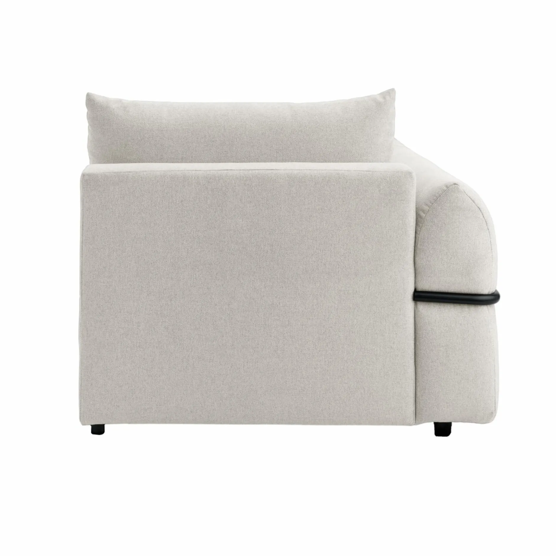 Canapés Modulables>Camif Chauffeuse avec accoudoir pour canapé modulable tissu Solal - - Gauche Beige