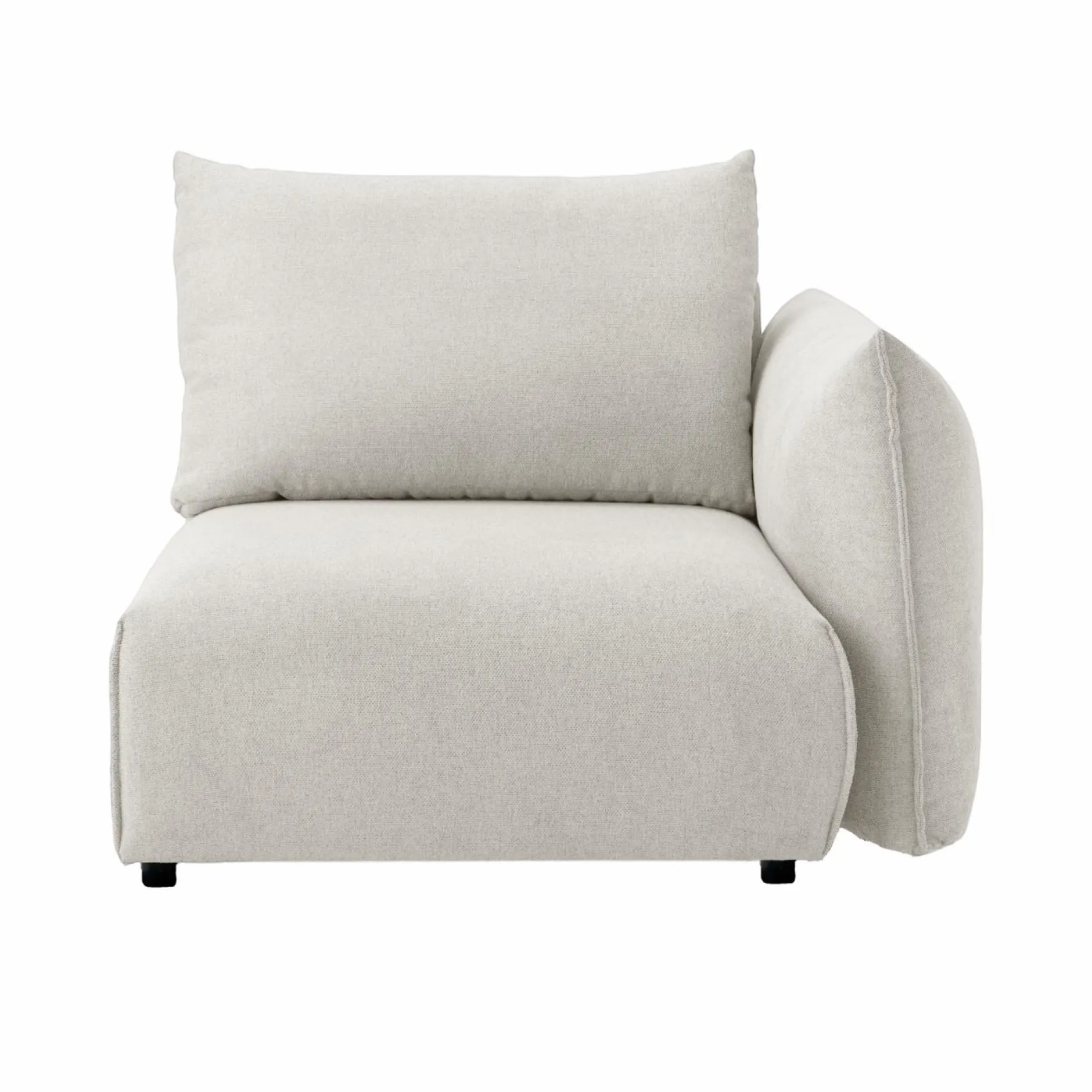 Canapés Modulables>Camif Chauffeuse avec accoudoir pour canapé modulable tissu Solal - - Droite Beige